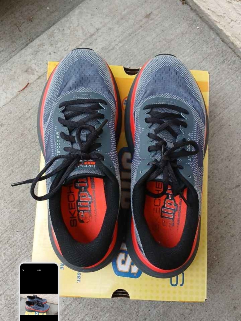 Skechers Slip On Running Shoes Men Size 7